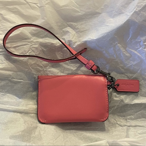 Coach 1941 Card Pouch Dk/Bright Pink Glovetanned - Picture 9 of 12